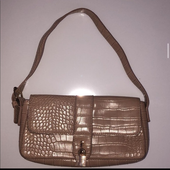 Missguided Croc faux leather shoulder bag - Picture 1 of 1